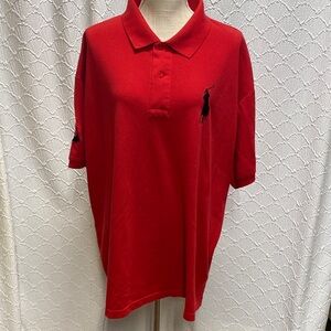 Ralph Lauren size‎ 4X Bold Red Polo Shirt big polo man stretch casual big & tall